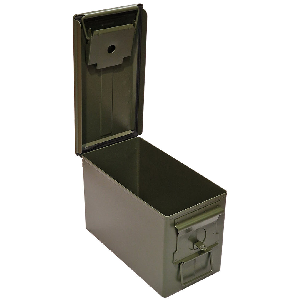 NATO M2A1 50 Cal Steel Ammo Box Olive Green