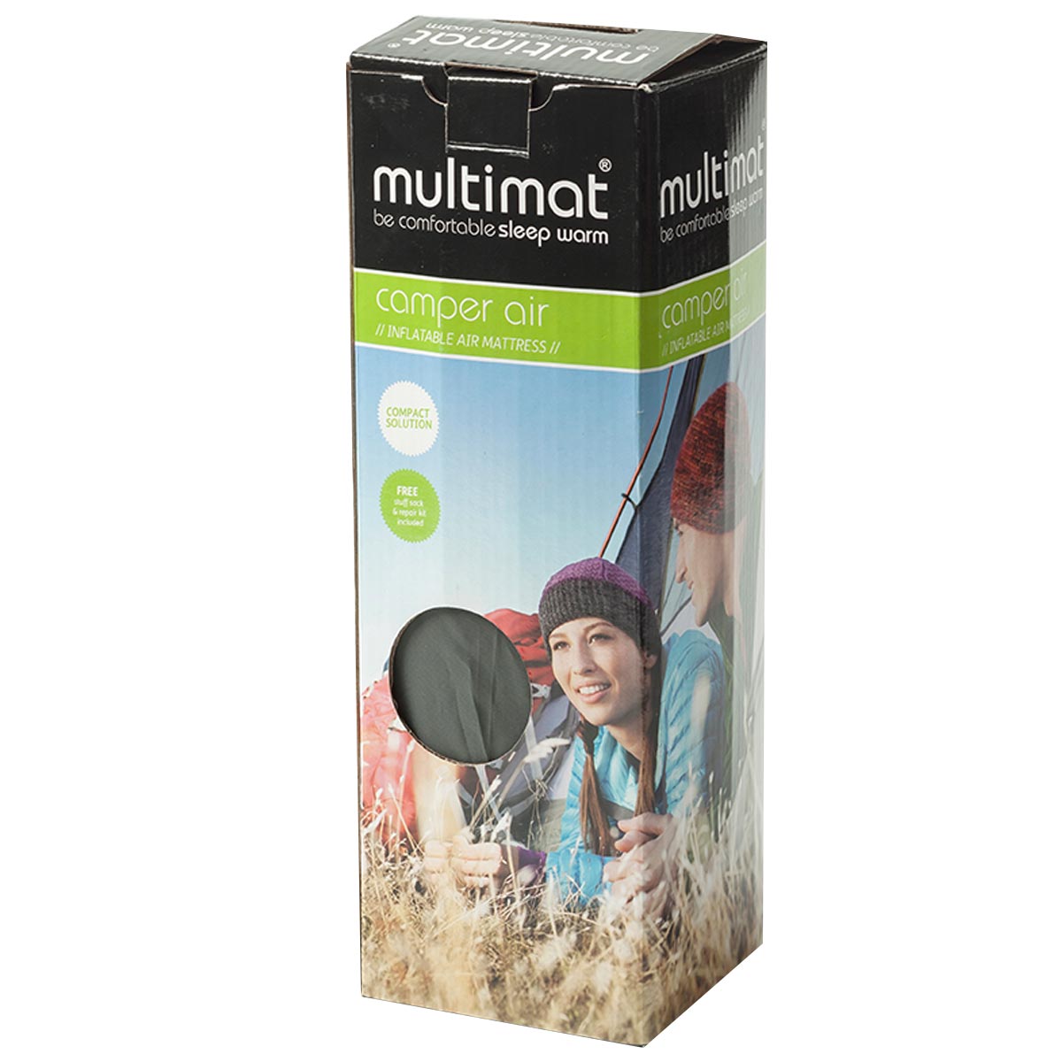 packaging of multimat camper air inflatable sleeping mattress