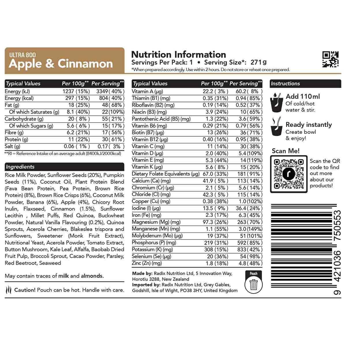 1200 × 1200px  radix apple and cinnamon breakfast 800kcal ingredients