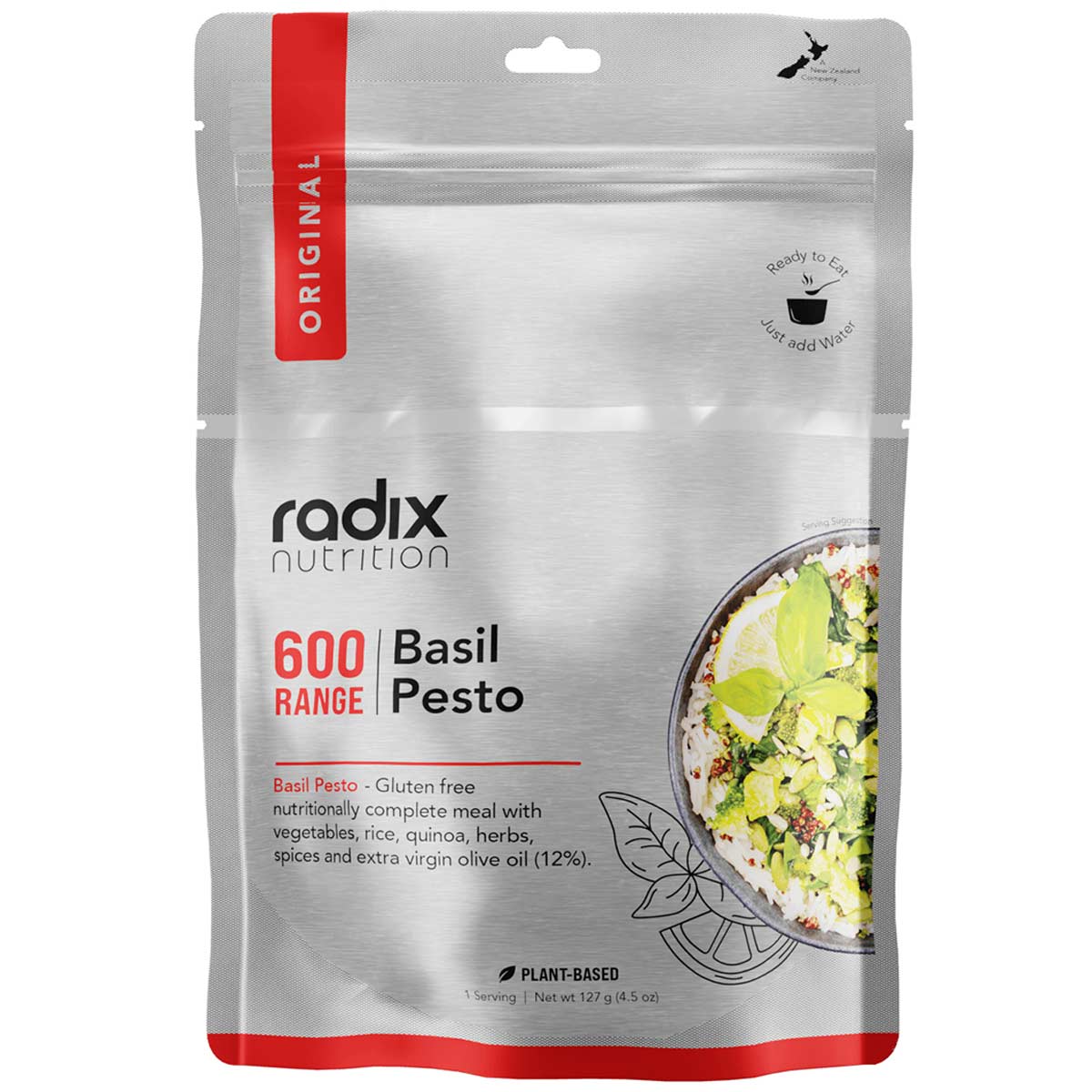 radix nutrition dehydrated meal basil pesto 600 kcal