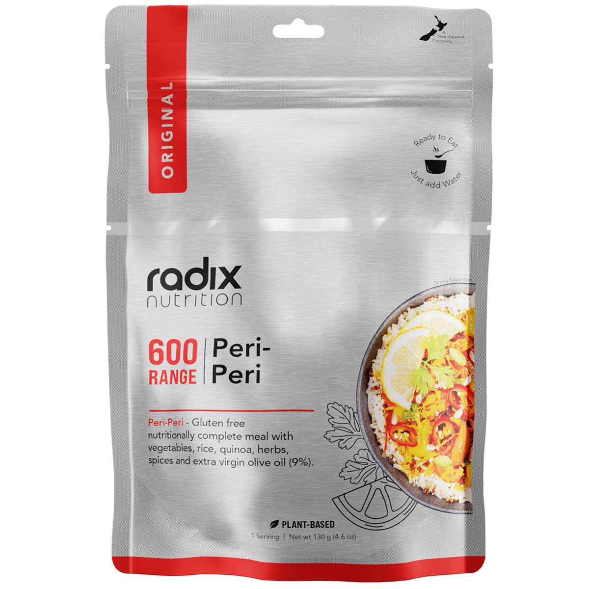 radix nutrition dehydrated meal peri peri 600 kcal