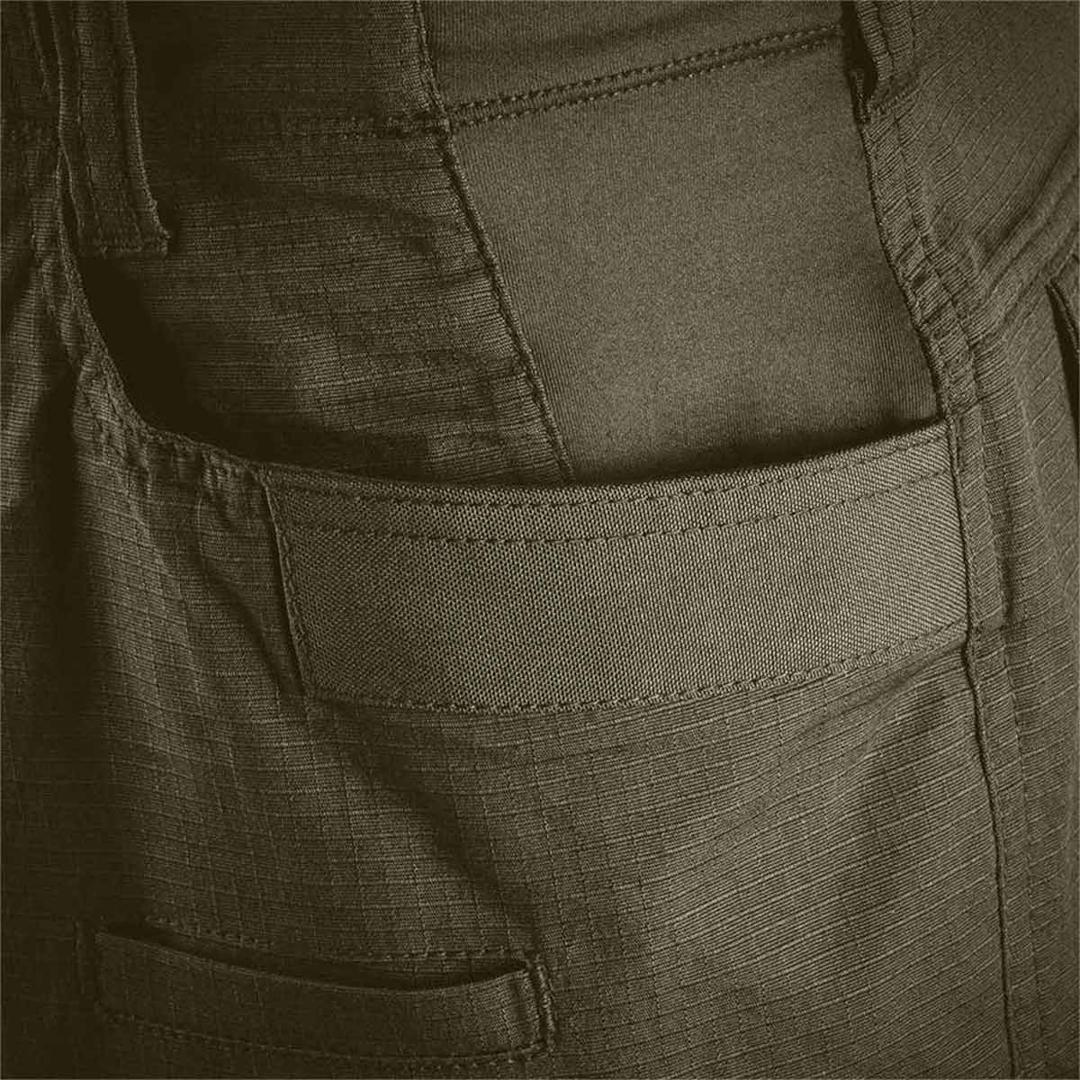 ranger green highlander magnum trousers with reinforced hip pockets