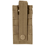 rear angle of mil tec coyote single pistol ammo pouch