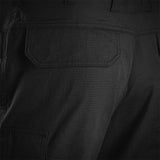 rear flap pocket of highlander magnum black trousers