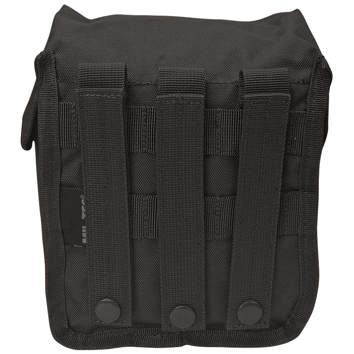 rear molle straps on black mil tec medium utility pouch