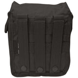 rear molle straps on black mil tec medium utility pouch