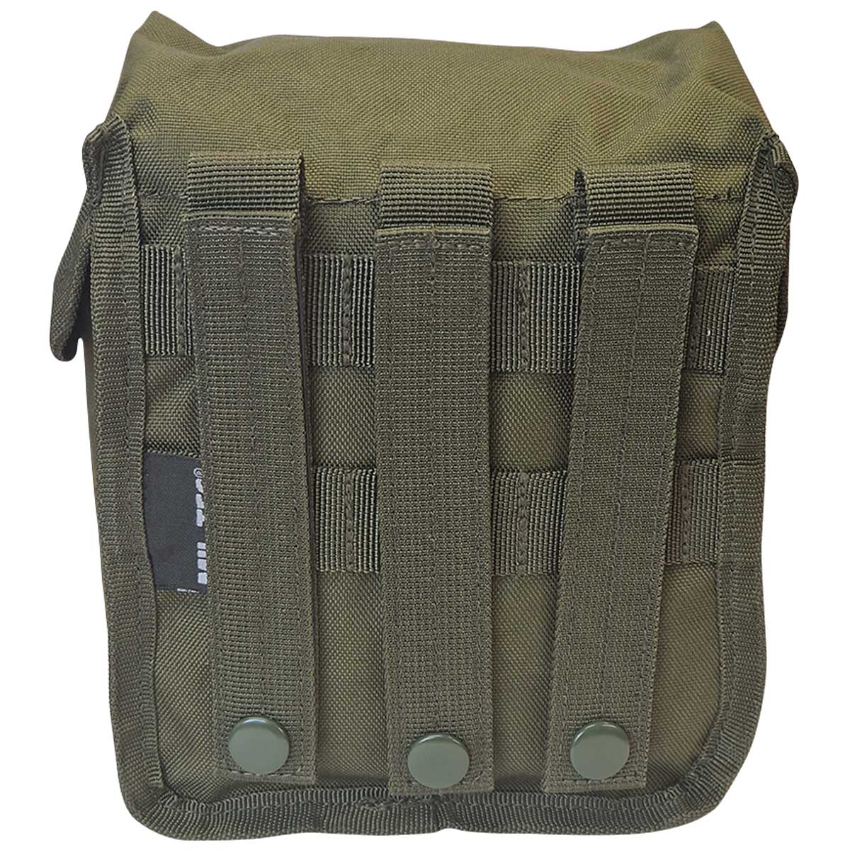 rear molle straps on olive mil tec medium utility pouch