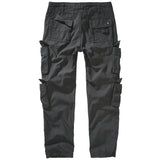 rear of anthracite brandit pure slim fit cargo trousers