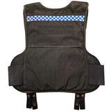 rear of black mehler overt stab vest bulletproof body armour