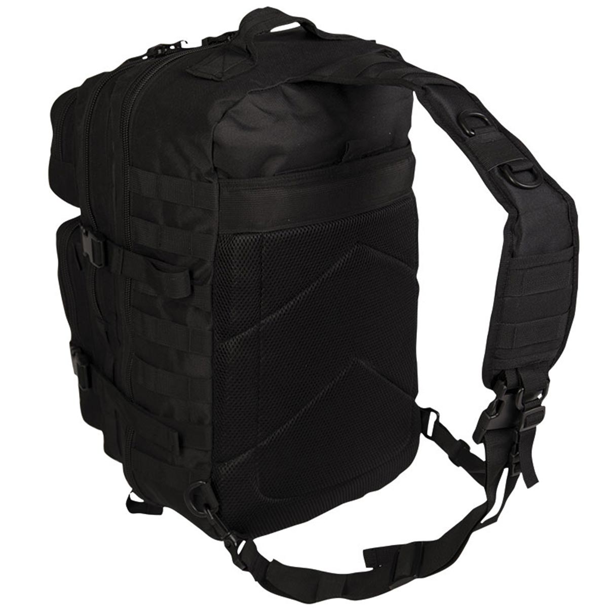 rear of black mil tec one strap assault pack large 29l