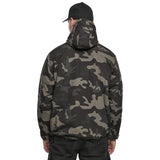 rear of brandit dark camouflage windbreaker jacket