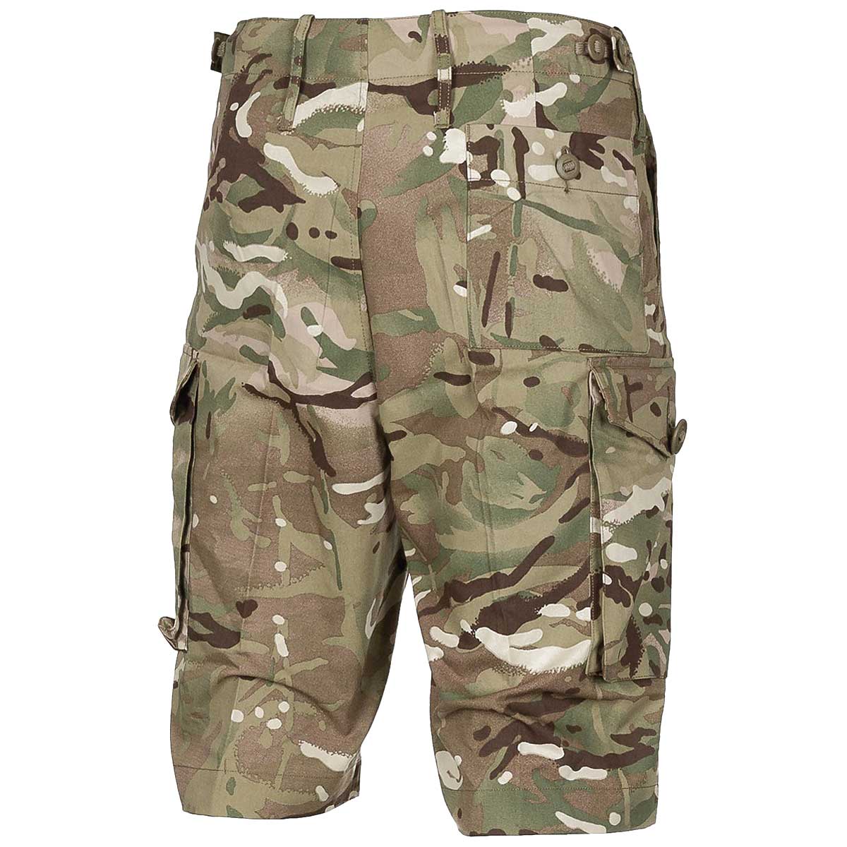 rear of british army used surplus combat shorts mtp camo