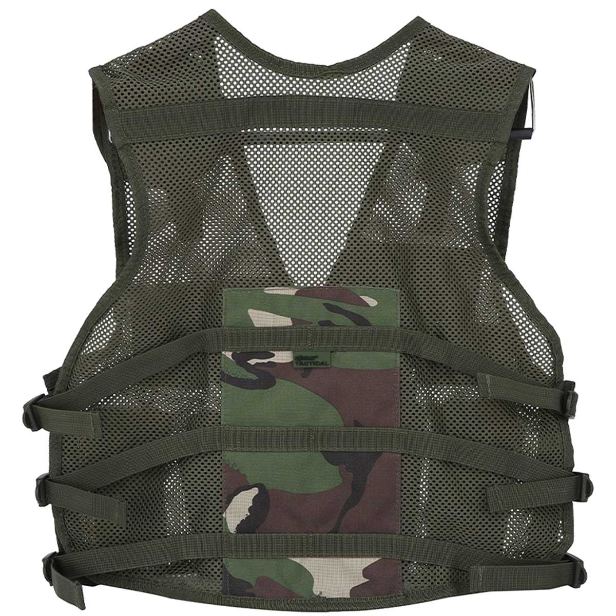 rear of dpm camo kombat kids assault vest