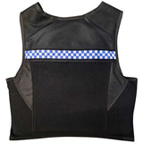 rear of female cooneen black stab vest overt body armour