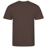 rear of hot chocolate lightweight wicking tshirt