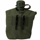 rear of kombat water bottle olive green cover