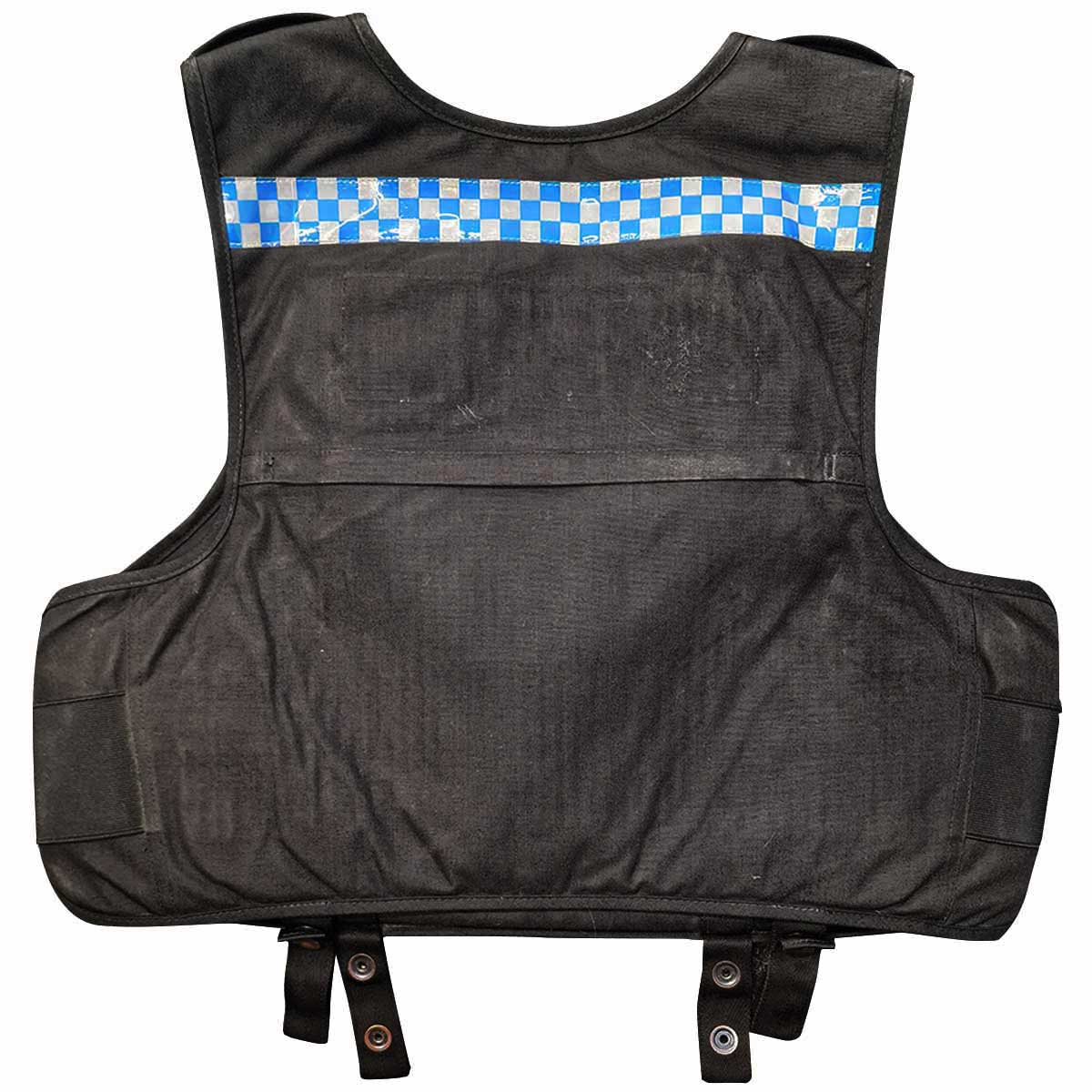 rear of mehler female black overt stab vest body armour