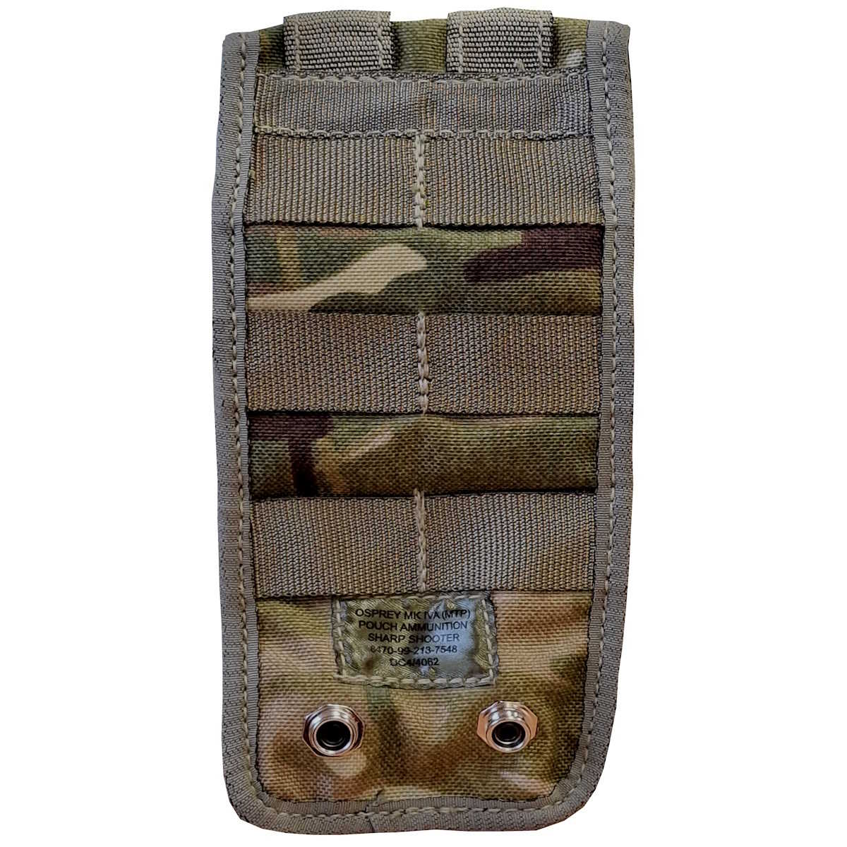 rear of used osprey mk iva sharp shooter ammo pouch mtp