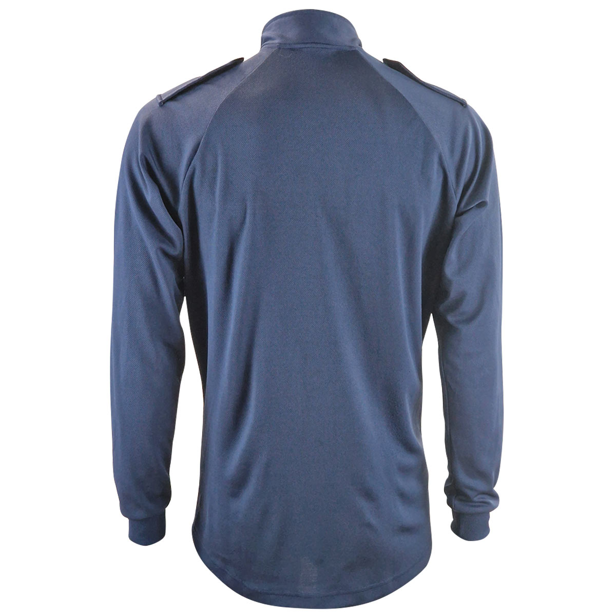 rear of used pcso long sleeve tshirt with fixed rank blue