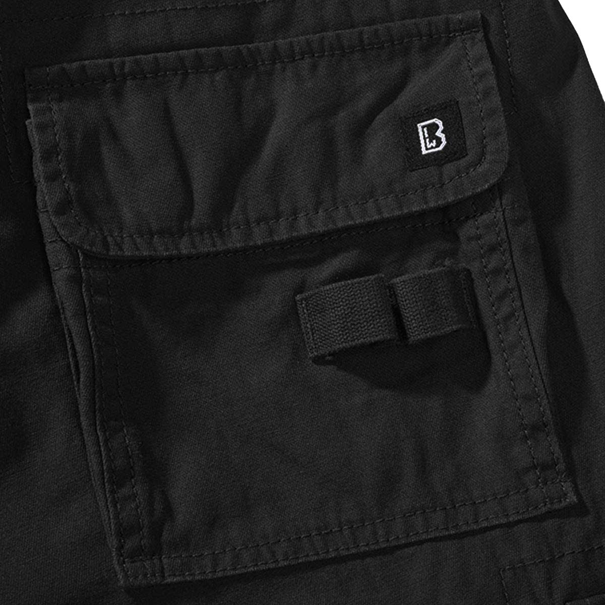 rear pocket of black brandit pure slim fit trousers