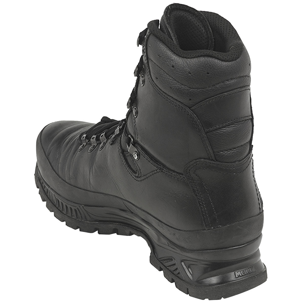 side angle view meindl-gtx-waterproof boots used black