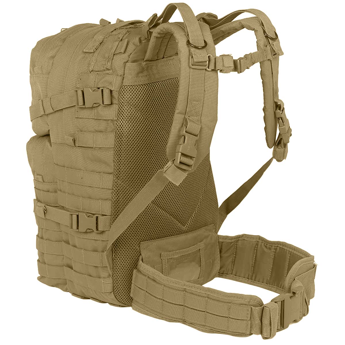 rear straps of kombat molle 40l assault pack coyote