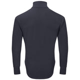 rear view of army thermal navy blue fleece