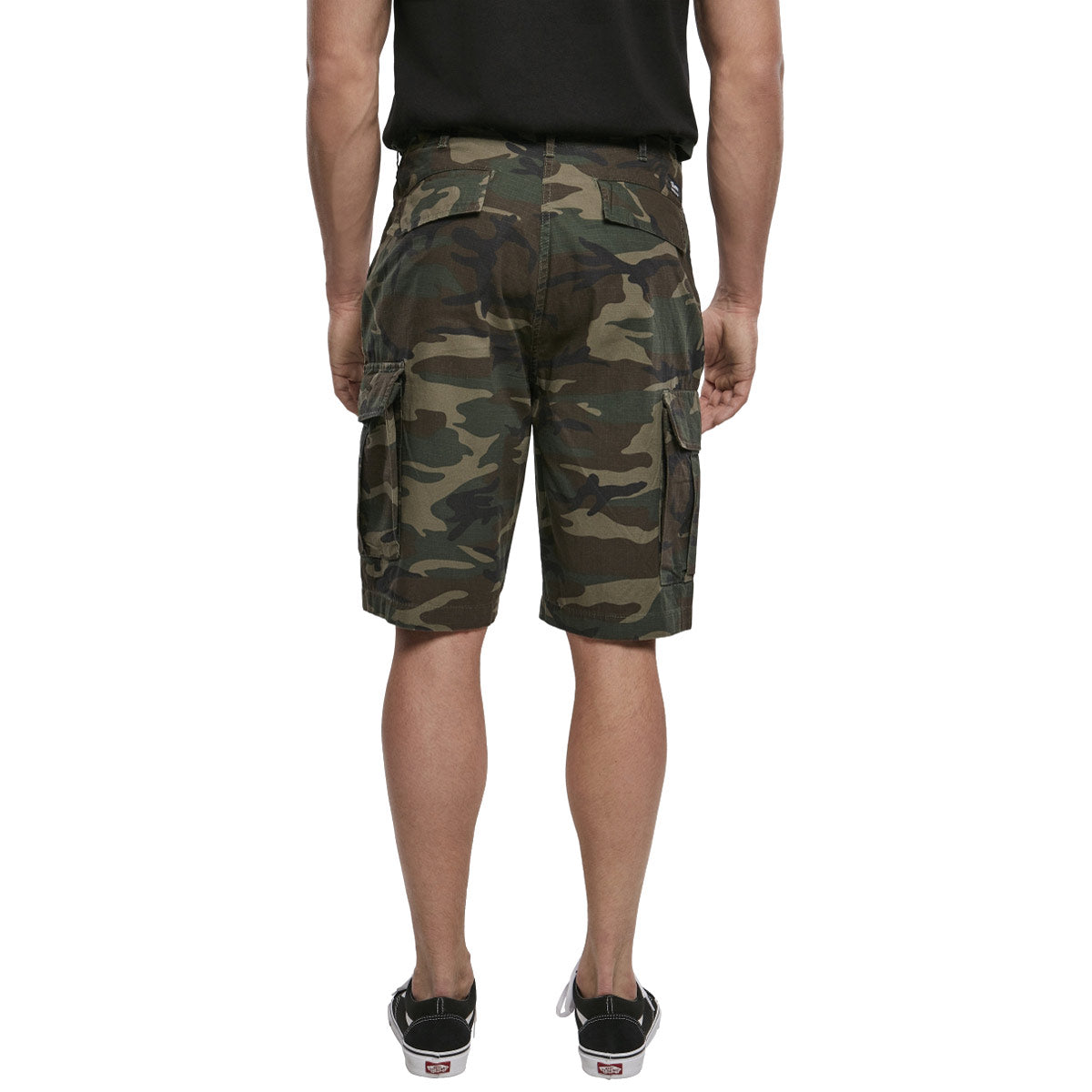 rear view of brandit woodland bdu ripstop shorts