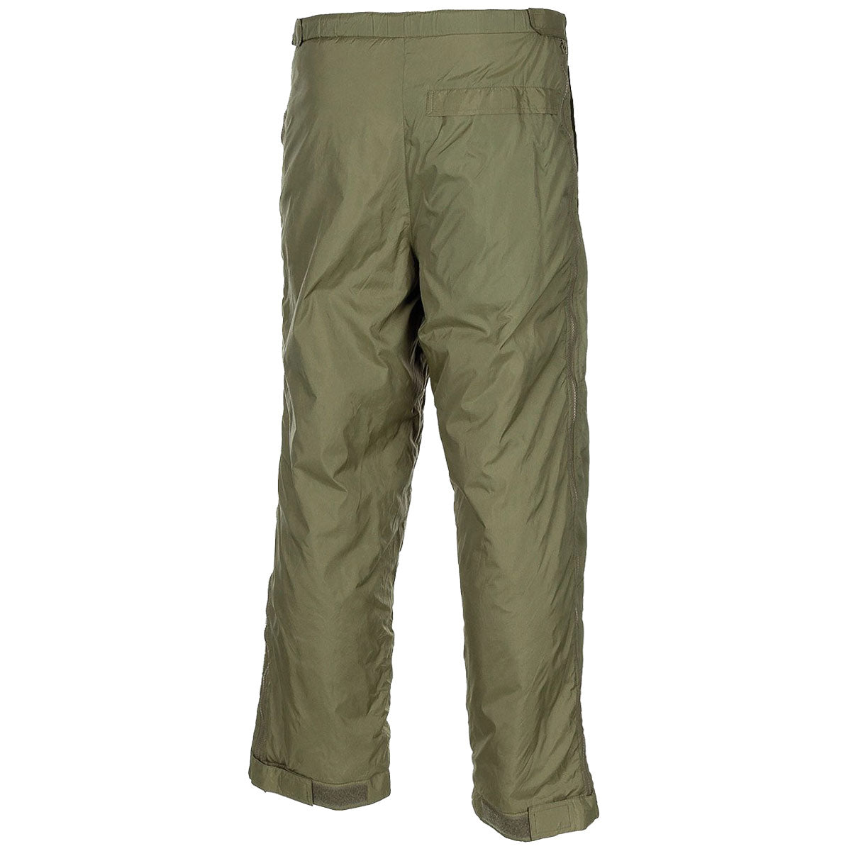 rear view of british army olive softie thermal trousers