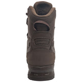 rear view of brown lowa breacher gtx mid boot