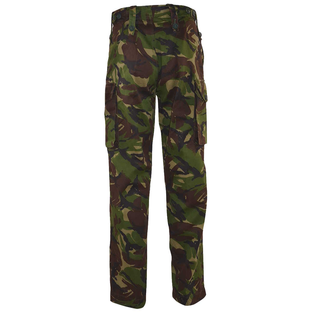 rear view of dpm camo british army temperate combat trousers grade 1