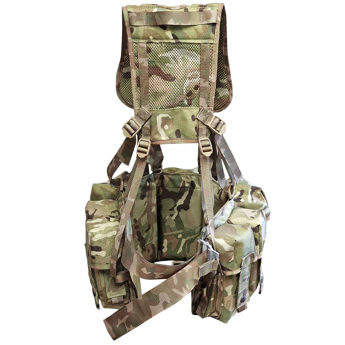 rear view of marauder mtp webbing set with yoke belt