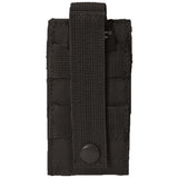 rear view of mil tec black single pistol ammo pouch