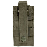 rear view of olive mil tec single pistol ammo pouch