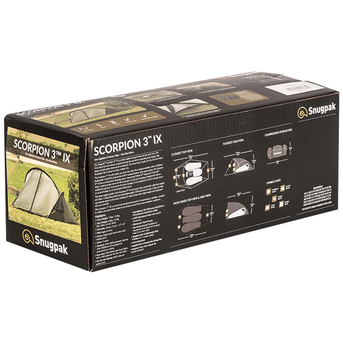 scorpion 3 ix man snugpak tent packaging