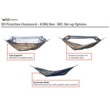 setup options for dd hammocks frontline king size hammock multicam