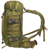 shoulder and waist straps of berghaus mmps centurio 45 litre iv fa rucksack cedar