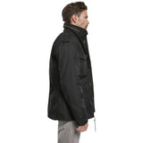 side angle of brandit black m65 field jacket