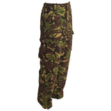 side angle of camouflage british army windproof combat trousers