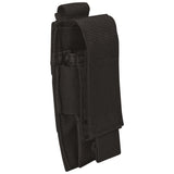 side angle of mil tec black single pistol ammo pouch
