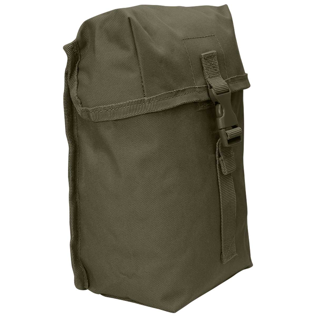 side angle of olive mil tec large utility pouch