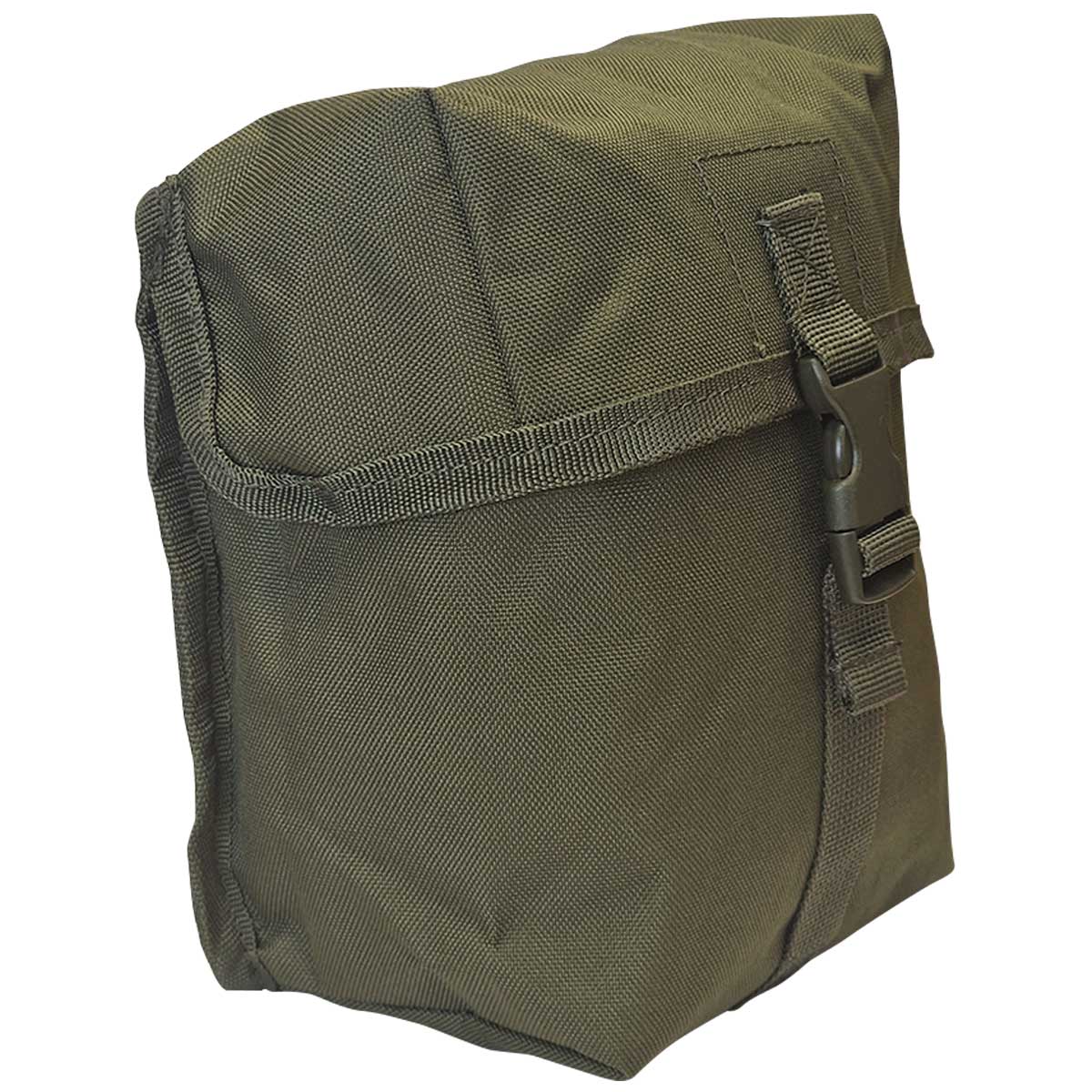 side angle of olive mil tec medium utility pouch