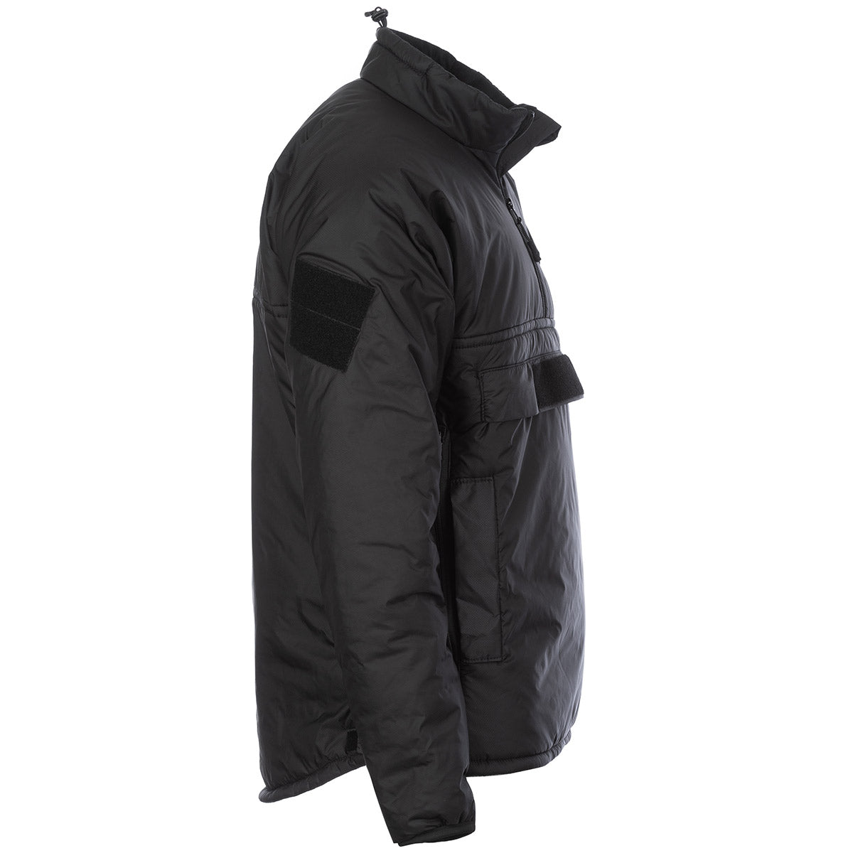 side angle of snugpak black tactical softie smock