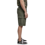 side view of brandit bdu ripstop olive green shorts