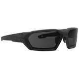 side view of smoke lens on revision shadowstrike ballistic glasses