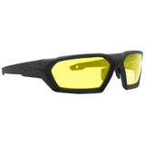 side view of yellow lens on revision shadowstrike ballistic glasses