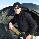 snugpak impact black fleece shirt worn outdoors