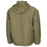 stowaway hood of british army used pcs softie light olive thermal jacket