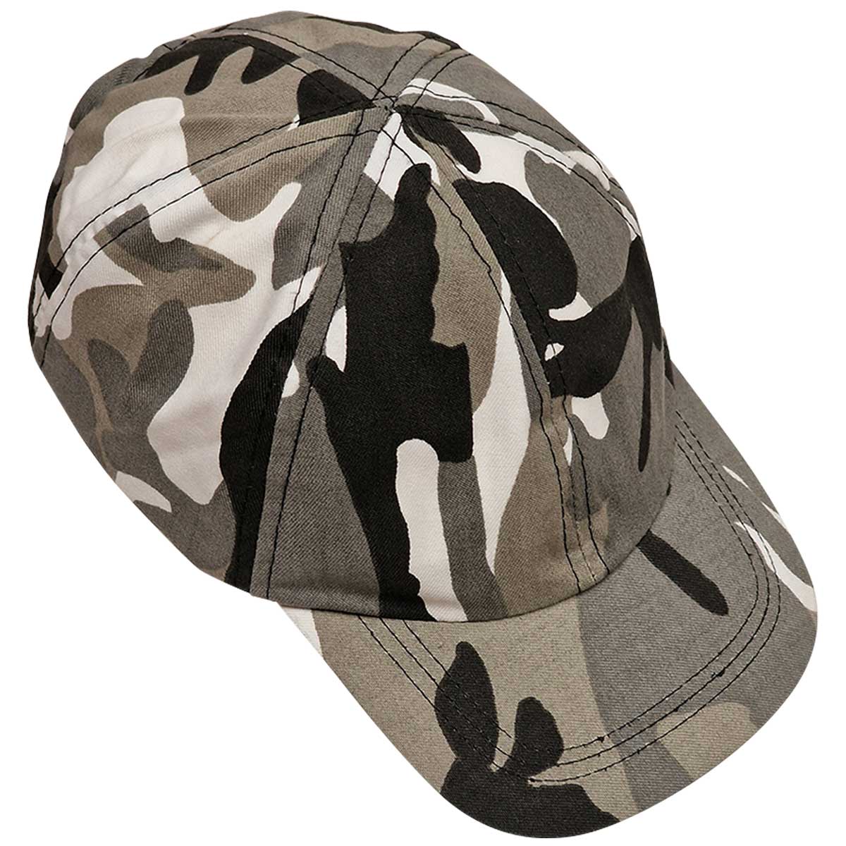 top angle view of urban camo kombat kids baseball cap