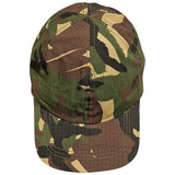 top front angle of dpm camo kombat kids baseball cap